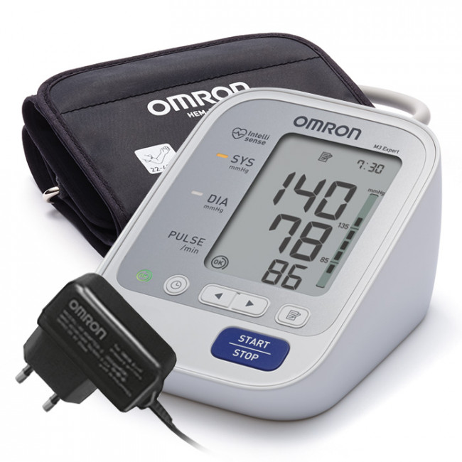 Тонометр Omron M3 Expert (HEM-7132-ALRU) с адаптером и универсальной манжетой