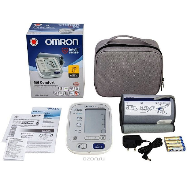 Тонометр Omron M6 Comfort (HEM-7223-ARU) с адаптером